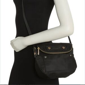 Marc Jacobs Black Nylon Crossbody with Gold Hardware